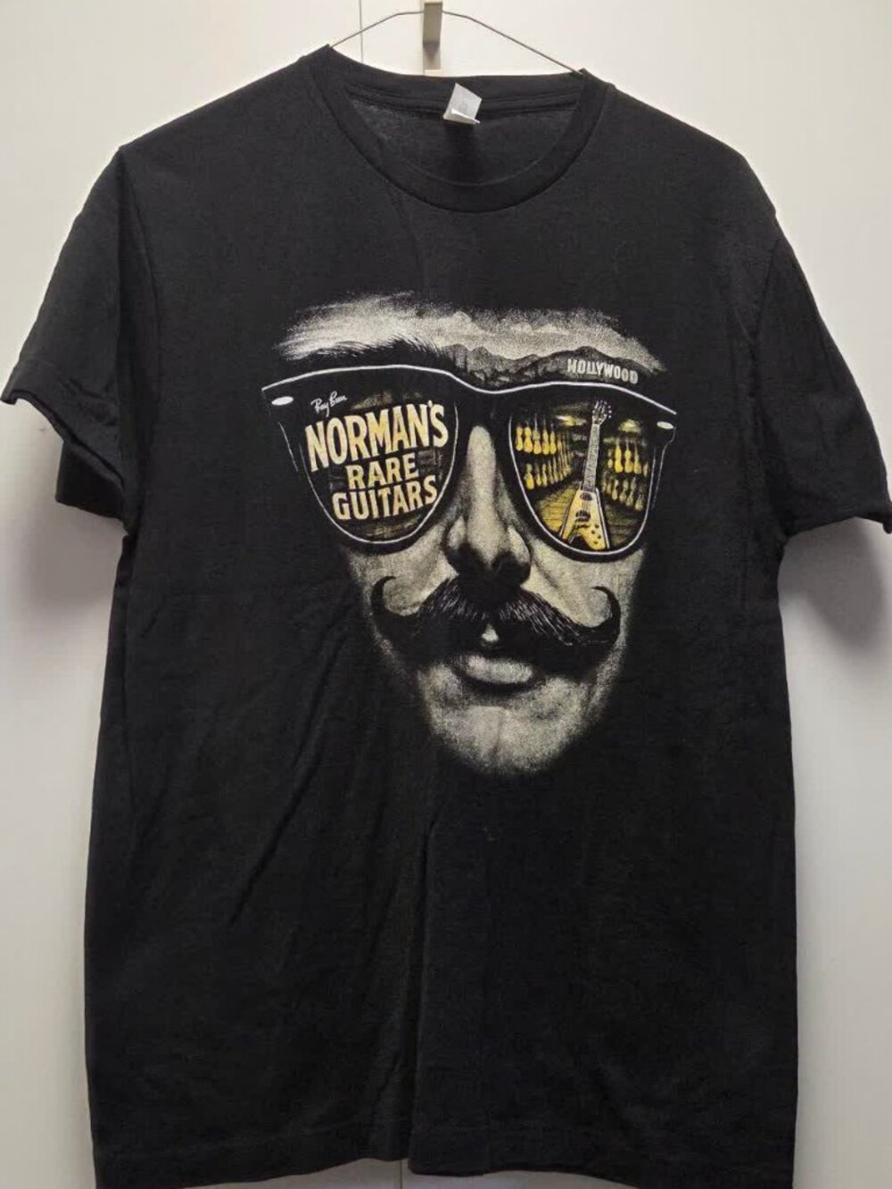 Norman's Rare Guitars T-Shirt Men's L Black Hollywood Graphic Tee